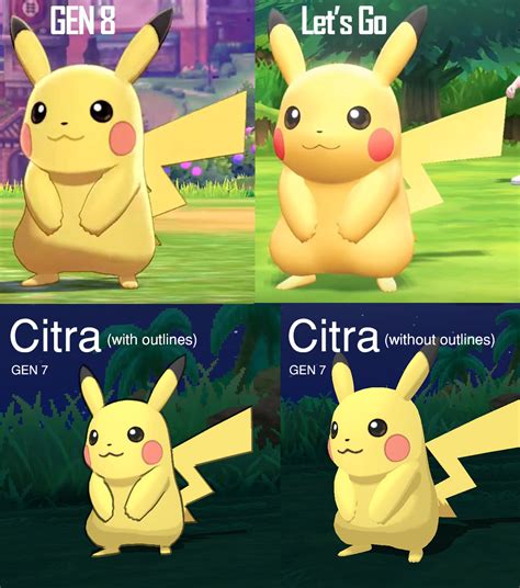 Pikachu Comparison Through Games Pokemon Pokemon Special Pikachu