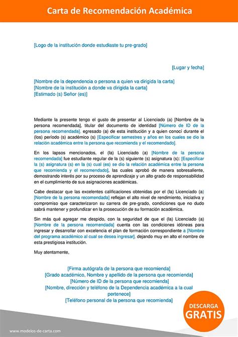 Ejemplo Carta De Recomendacion Academica Para Doctorado