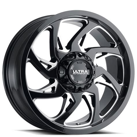 18 Ultra Wheels 230bm Villain Gloss Black With Milled Accents And