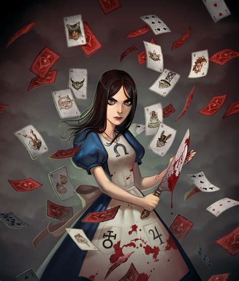 Alice And Falling Cards Art Alice Madness Returns Art Gallery
