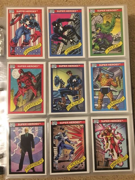 1990 Marvel Comic Cards Complete Set And Holograms Town