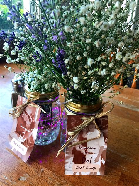 Fresh Lavender And Babies Breath Centerpieces For Rehearsa Flickr