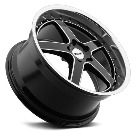 Tsw Carthage Wheels Gloss Black With Mirror Cut Lip And Milled