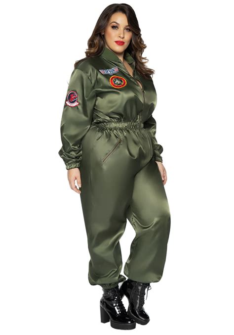 Top Gun Adult S Plus Size Flight Suit Costume