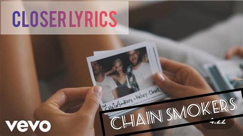 Closer Lyrics Chainsmokers English Youtube
