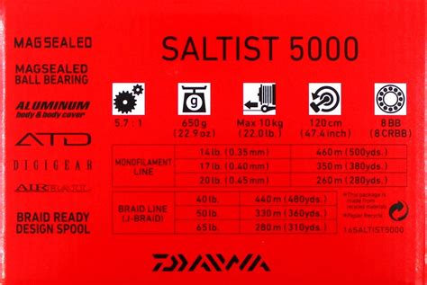 Daiwa Saltist 5000 5 7 1 Saltwater 9BB Spinning Reel BRAND NEW IN BOX