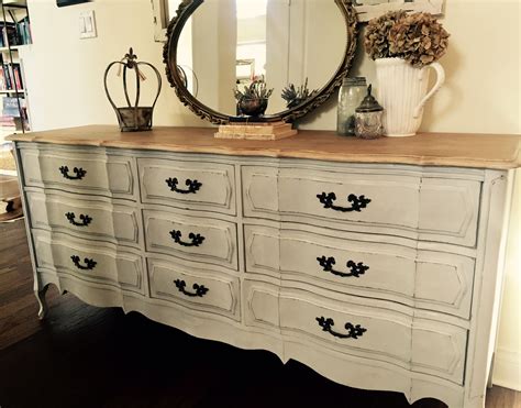 Refinished French Provincial Dresser That Has Been Updated With A Paris