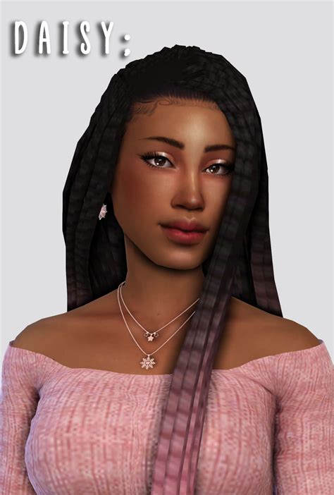 Daisy Hair V2 In 2021 Sims Hair Sims Hair Cc Sims 4 Black Hair