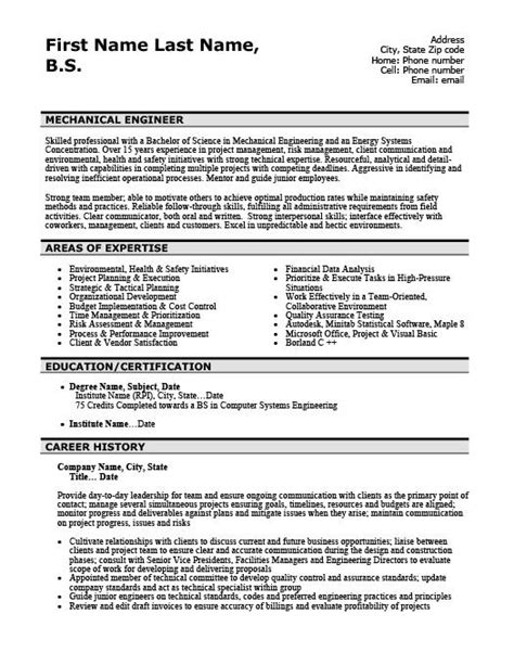 Updating your engineer resume objective can make a difference. Mechanical Resume Samples Best Resume Gallery ...