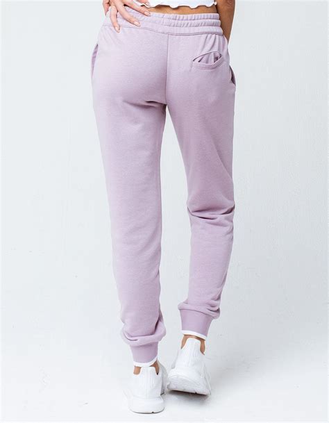 Adidas Cotton Cuffed Womens Jogger Pants In Lavender Purple Lyst