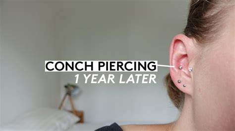 1 Year Conch Piercing Update Its Finally Healed Youtube