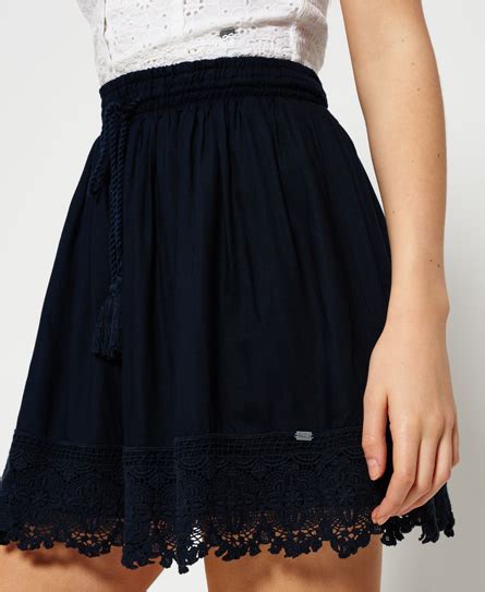 Womens Lacy Prairie Skirt In Eclipse Navy Superdry