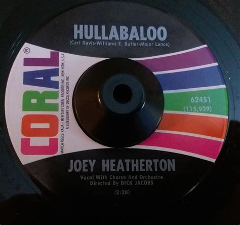 Joey Heatherton Hullabaloo Coral Ex Condition Funkyfeet Records