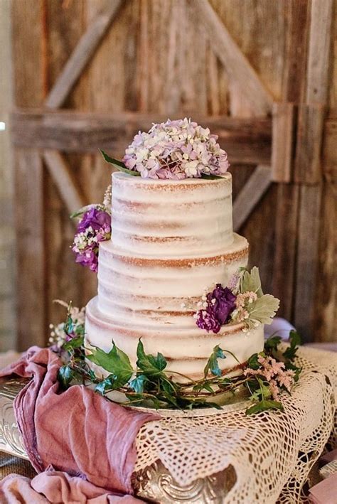 Purple Boho Rustic Chic Wedding Purple Wedding Cakes