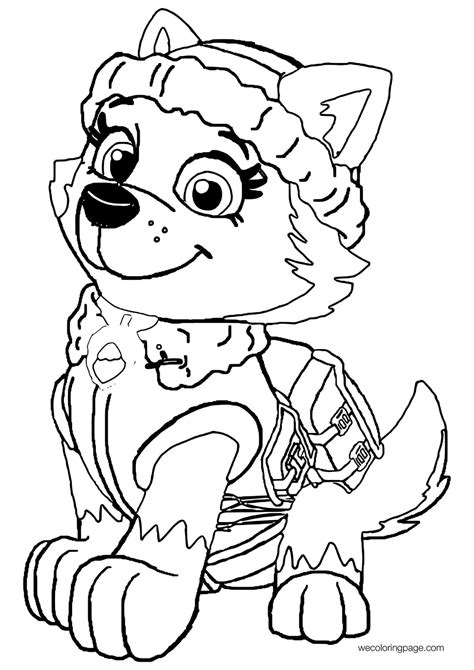 Lovely Ideas Of Everest Paw Patrol Coloring Pages Best Inspiration