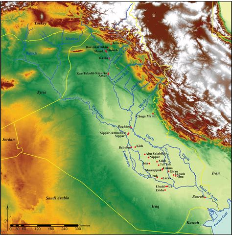 Tigris And Euphrates Rivers Ancient Mesopotamia