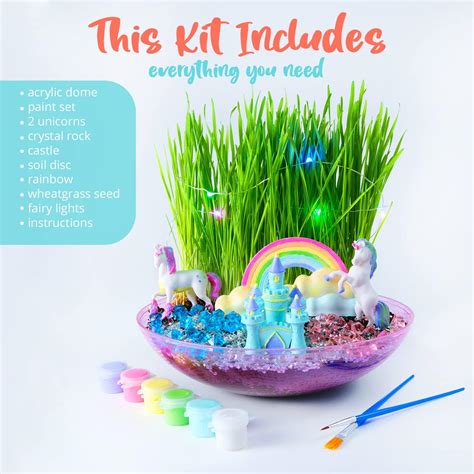 Buy Bryte Unicorn Terrarium Kit For Kids Fairy Lights And Paintable