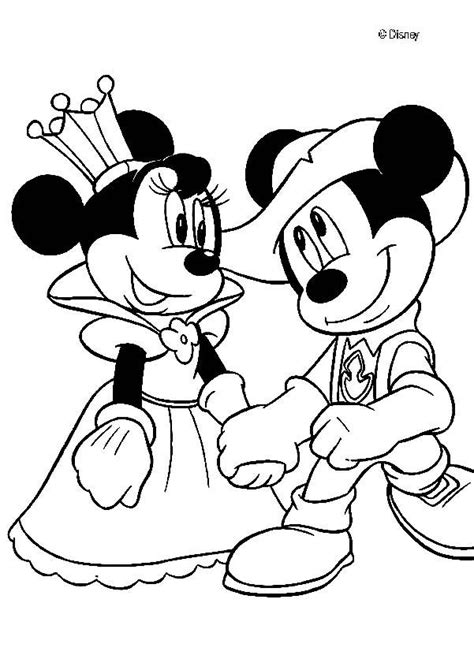Dibujos Para Colorear Mickey Y Minnie Enamorados