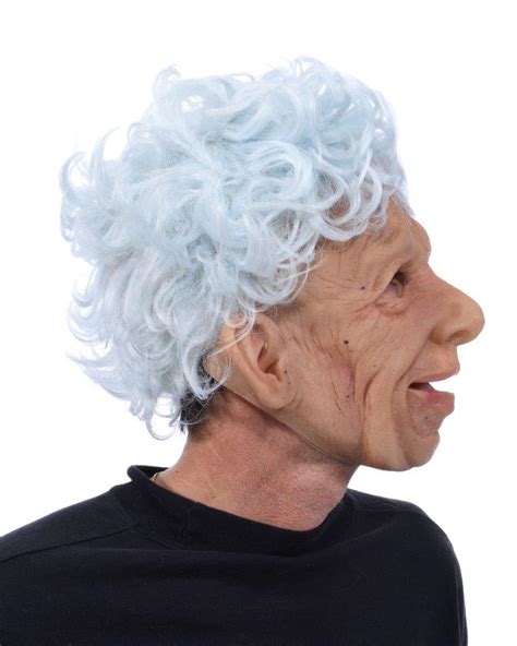 Grandma Blue Super Soft Old Woman Old Lady Latex Face Mask With Mout