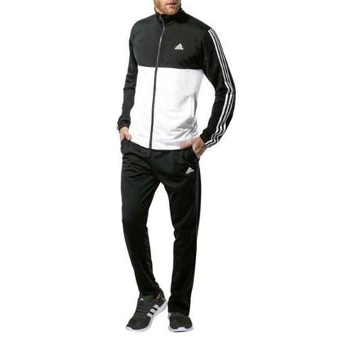 Conjunto Buzo Adidas Blanco Y Negro Hombre Talla M 3 Tiras En Lima