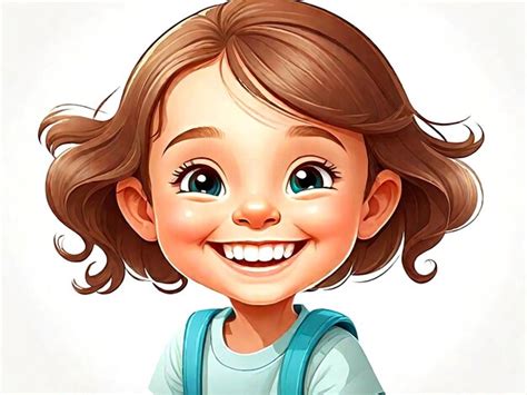 Premium Vector Vector Cartoon Cute Happy Smiling Child Isolated On