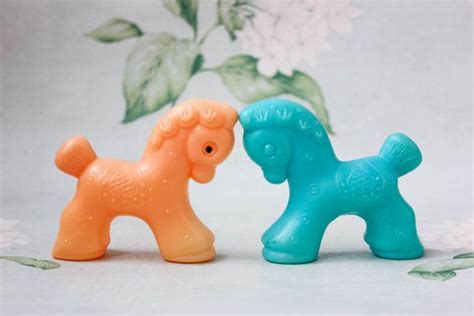 Soviet Pony Toy Adorable Blue And Orange By Littlemonstersstore Toys