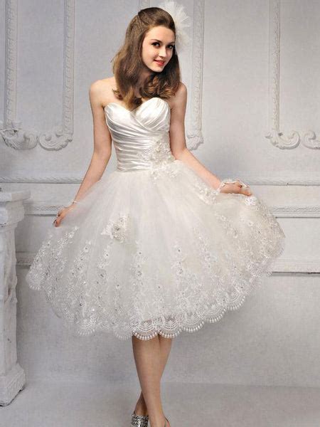 Strapless Short Lace Reception Wedding Dress Dv2047 Jojos Dress Shop