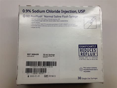 Bd 306499 09 Sodium Chloride Injection Usp Posiflush Normal Saline