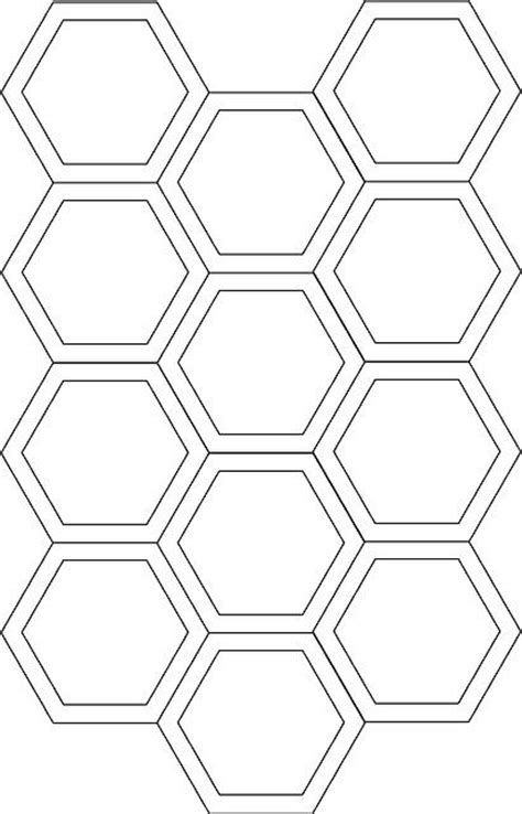 A Printable Hexagon Template Sheet Sechseck Patchwork Sechseck Und