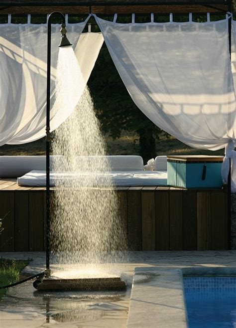 There is an infinite number of ways to set up an outdoor shower, but here is a simple approach that you can customize as you please. How to build an outdoor shower in the garden by yourself?