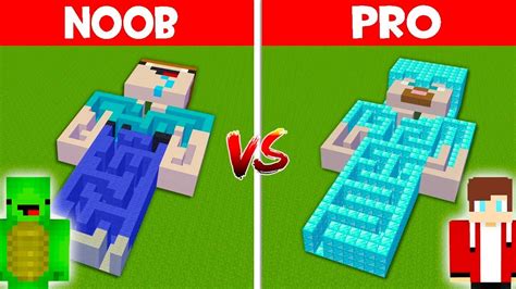 Noob Vs Pro Secret Maze Build Challenge Youtube