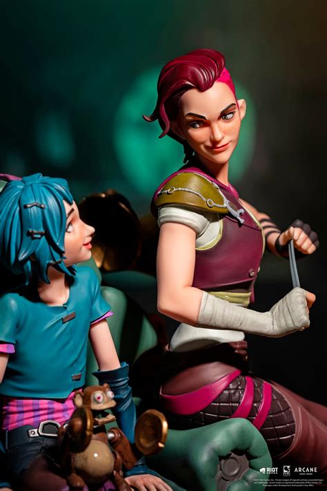 arcane powder and vi 1 6 scale statue from league of legends purearts