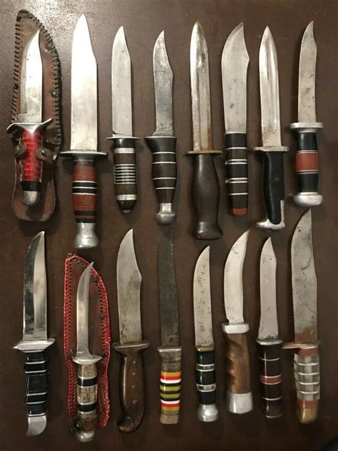 Wwii Theater Trench Knife Lot Us Ww2 Fightingmilitary Grouping Old