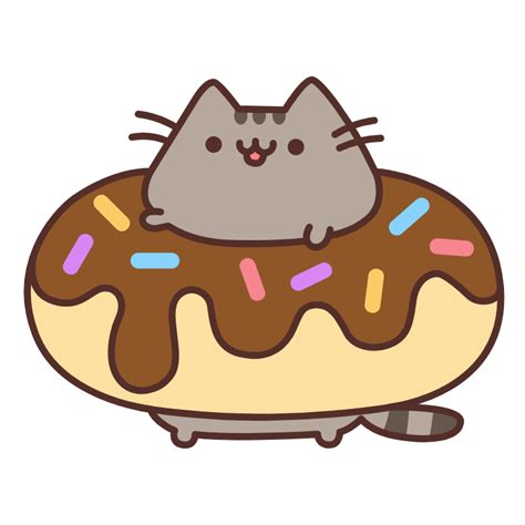 Pusheen In A Donut Pusheen Cute Cute Doodles Pusheen Cat