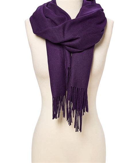 Dark Purple Solid Scarfs For Women Fashion Warm Neck Womens Winter Scarves Pashmina Silk Scarf