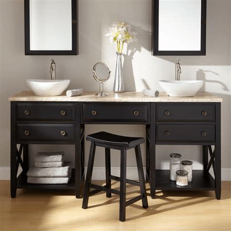 Different Types Of Bathroom Vanity With Makeup Area Ideas