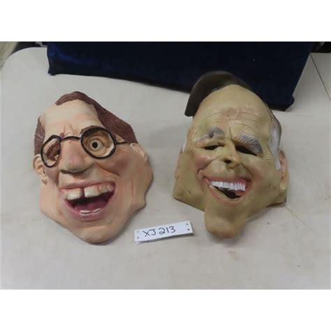 2 Vintage Rubber Masks David Letterman George Bush Mcsherry Auction