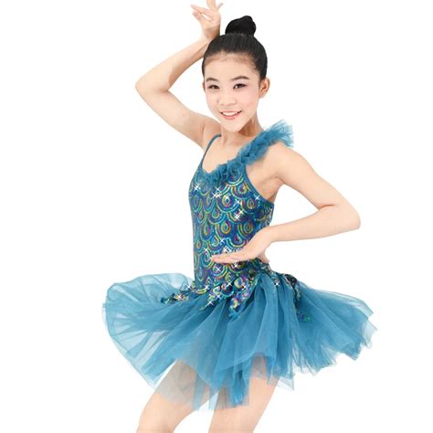Buy Midee Peacock Sequins Ballet Tutu Dress Ballet Clothing Performance Stage