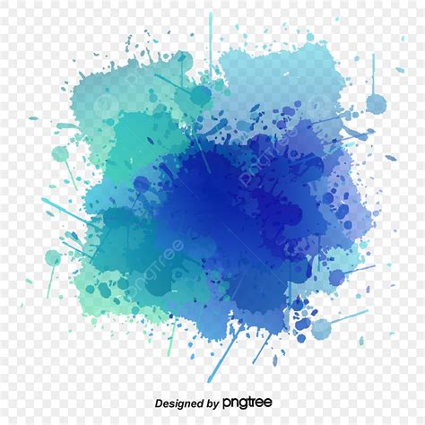 Watercolor Splashes Png Picture Vector Watercolor Splash Hand Painted