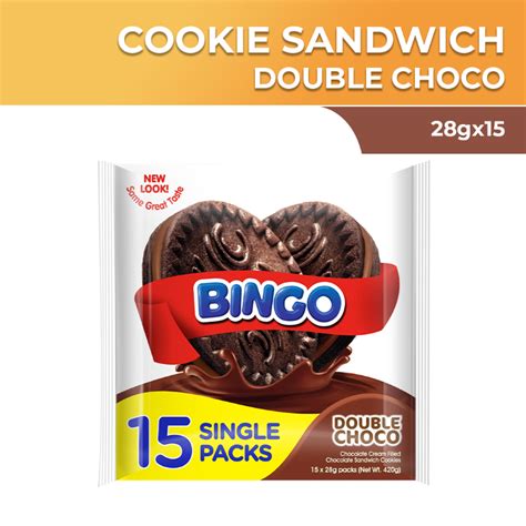 Bingo Cookie Sandwich Double Choco 28g X 15 Lazada Ph