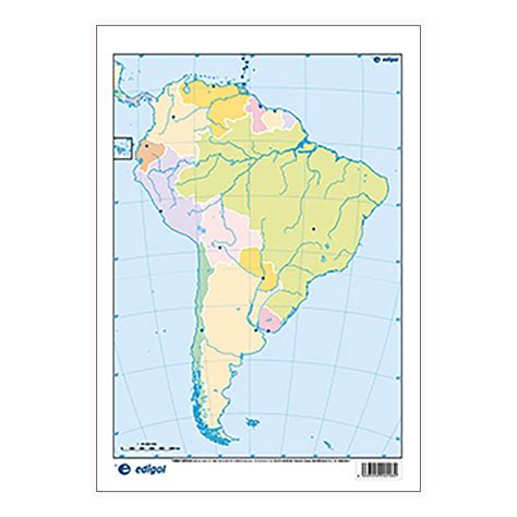 Mudos De Ejercicios América Del Sur Bolsa 5 Mapas Físicos Y 5 Políticos
