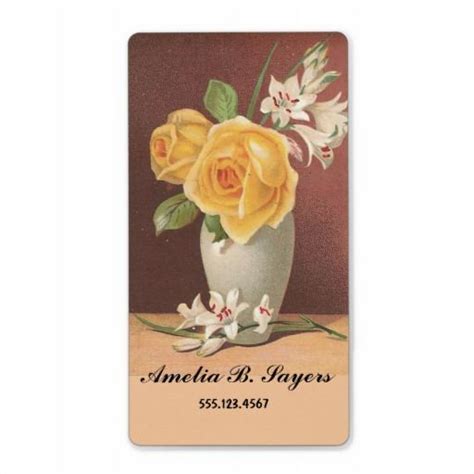 Customizable Nameplate Stickers With Vintage Image Personalized