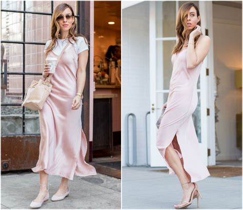 Sydne Style Los Angeles Fashion Blogger Sydne Summer Styles Day To Night In A Silky Slip Dress