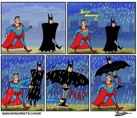 Superman Vs Batman Funny Comics By Dragonarte