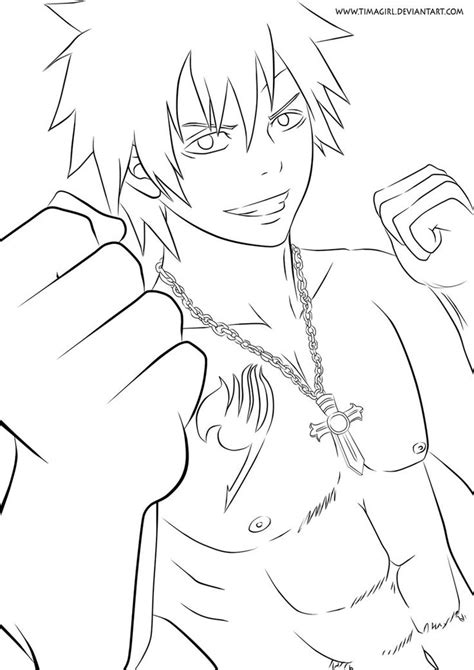 Gray Fullbuster Fairy Tail Lineart By Timagirl On Deviantart Fairy