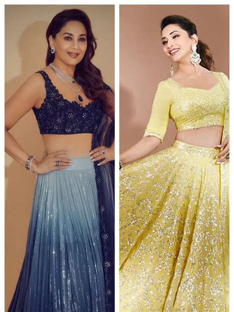 Madhuri Dixit Nenes Collection Of Dreamy Lehengas Times Of India