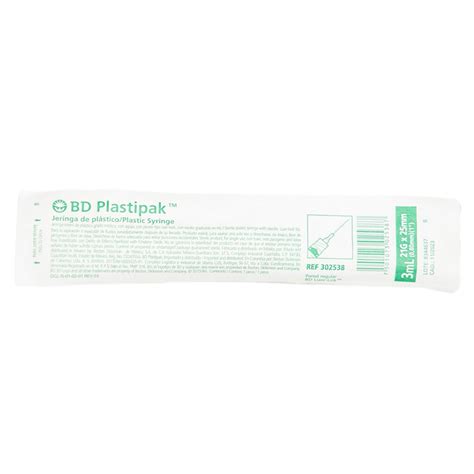 Bd Plastipack 3ml 21x25 Mm Con 1 Pza Soriana