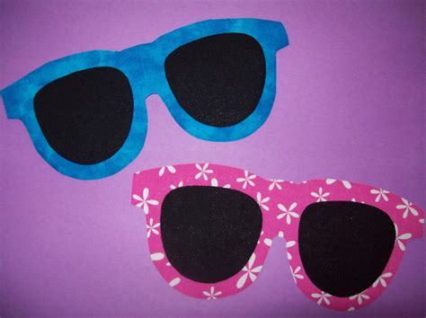 Fabric Applique Template Only Sunglasses By Etsykim On Etsy