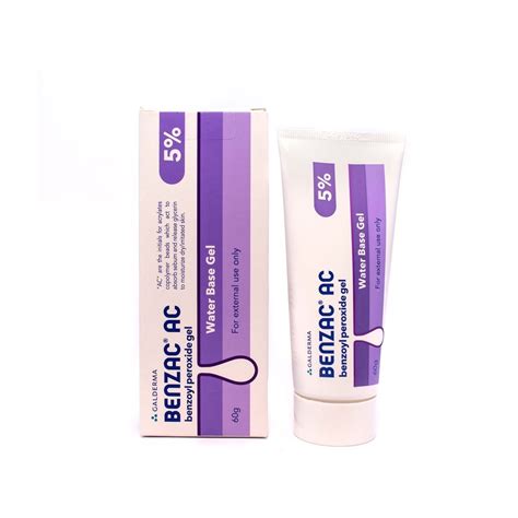 Galderma Benzac 5 Benzoyl Peroxide Water Base Gel 60g Shopee Philippines