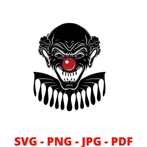 Horror Clown Svg Halloween Svg Horror Svg Scary Svg Clipart Cricut Svg